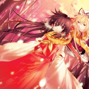 Konachan.com - 48757 Hakurei_reimu Irua Snow Touhou Yakumo_yukari