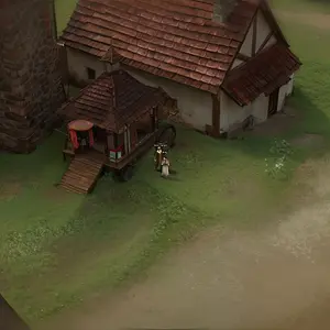 Is someone watching the adventurer from the roof??