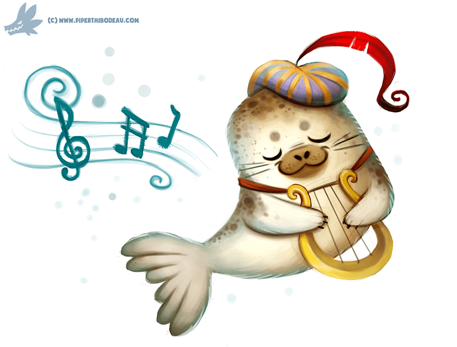 Daily Paint #1077. Harp Seal