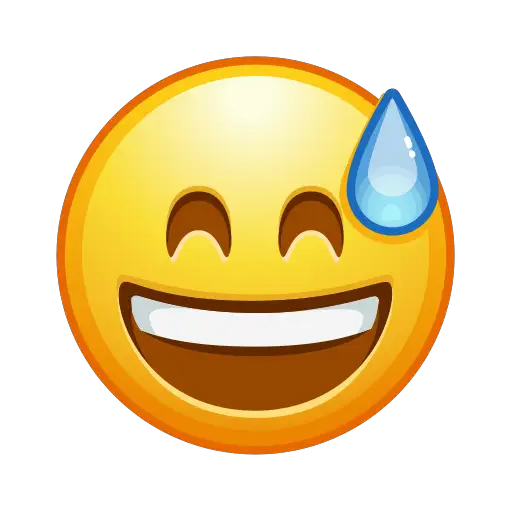 Ухмыляющая лицо с потом :sweat_smile: 😅