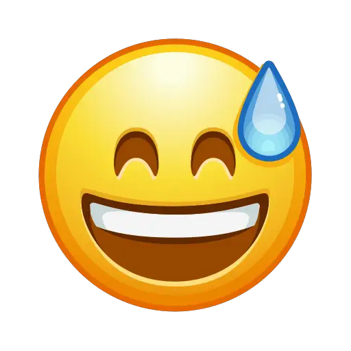 Ухмыляющая лицо с потом :sweat_smile: 😅