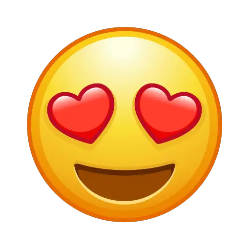 Улыбающеся лицо с глазами сердца :heart_eyes: 😍