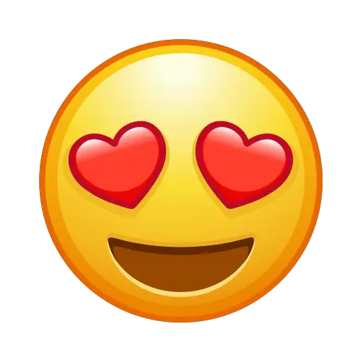 Улыбающеся лицо с глазами сердца :heart_eyes: 😍