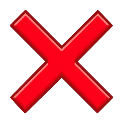 Крестовый знак :x: ❌