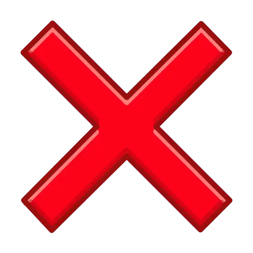 Крестовый знак :x: ❌