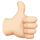 палец вверхх: легкий тон кожи :thumbsup_tone1: 👍🏻